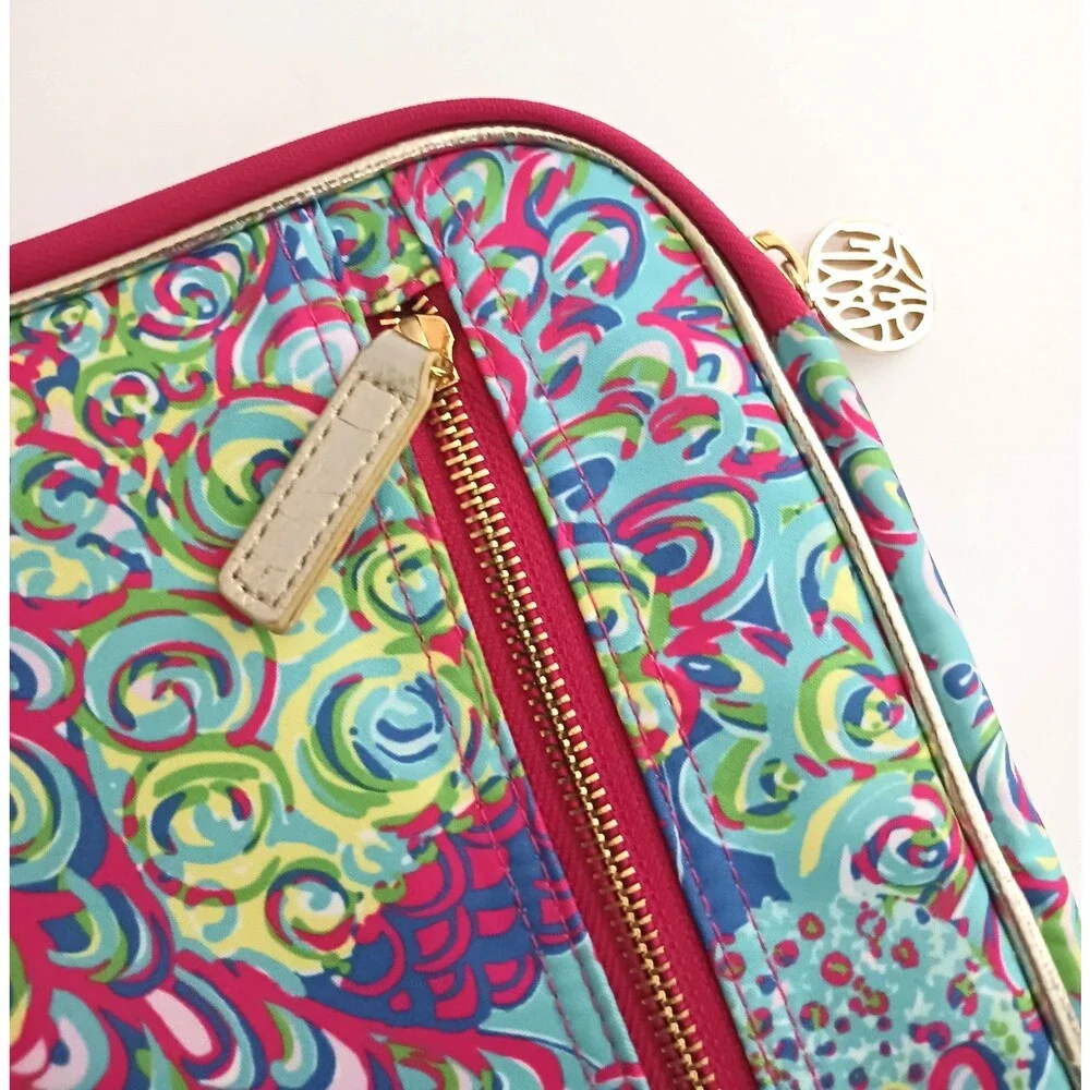 Lilly Pulitzer Folio/Tablet Sleeve Lilly's Lagoon Neoprene Zip Around 13x10